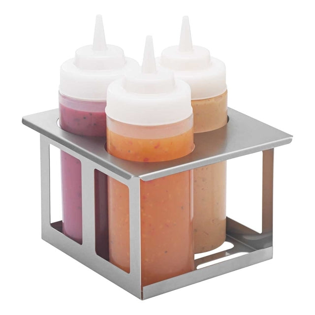 Server Products 86831 Squeeze Bottle Holder & 3 Squeeze Bottles, 16 oz.