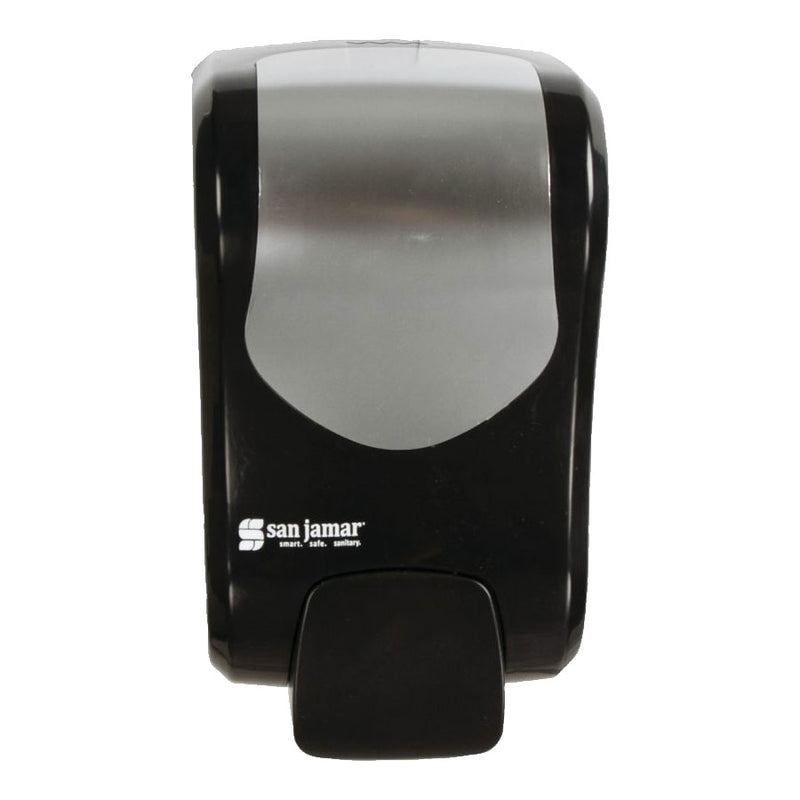 San Jamar SF970BKSS Rely Manual Soap & Sanitizer Dispenser