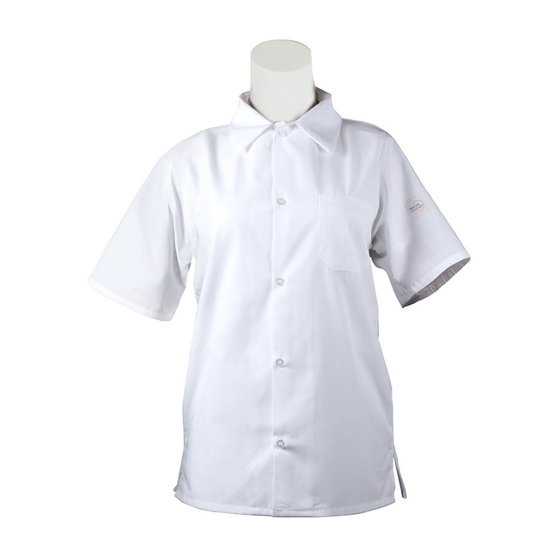 Mercer Millennia M60200WH3X Unisex Cook Shirt w/ Chest Pocket, XXX-Large, White