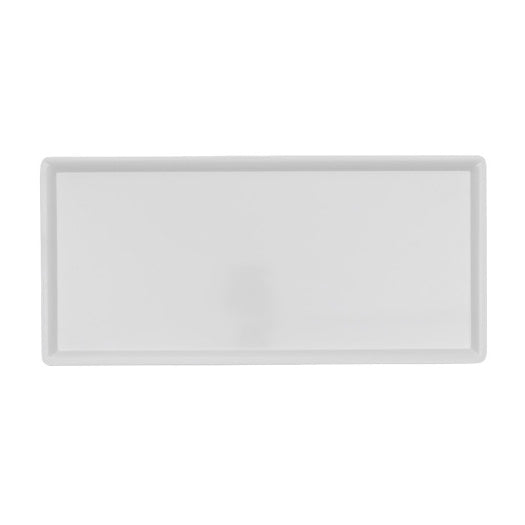 Arcata 922364 Melamine Rectangular Platter, White, 20-1/8" x 9-1/2"