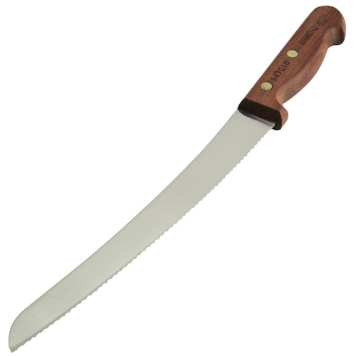 Dexter S47G10-PCP Bread Knife, 10" Scalloped Blade, Curved with Rosewood Handle