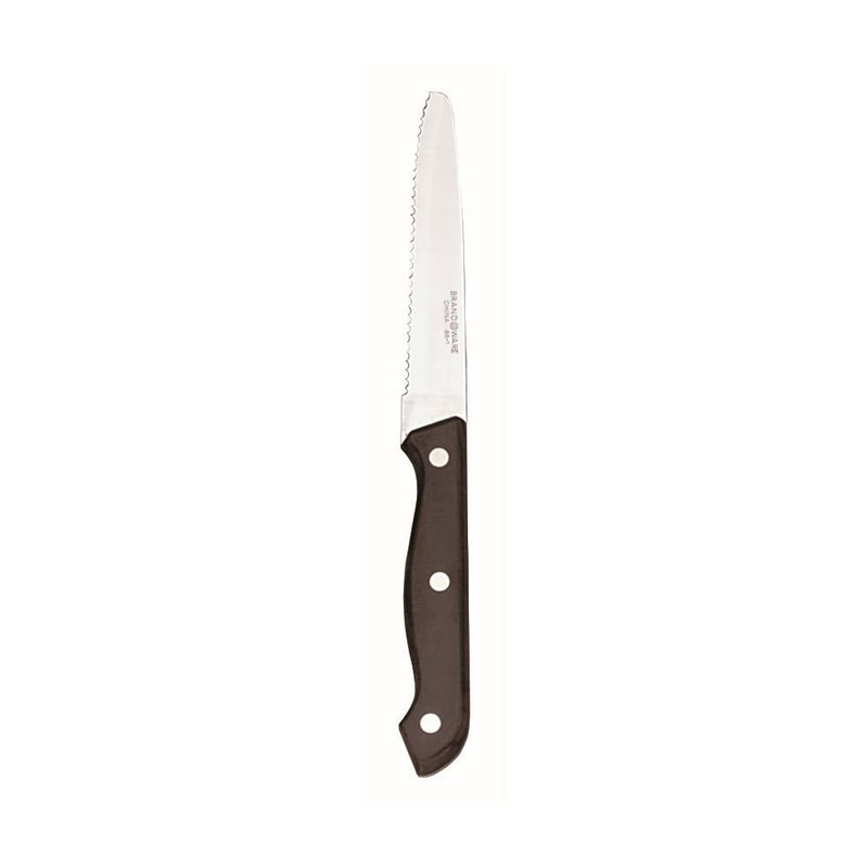 WTI 201-2642 Rounded Tip Steak Knife w/ Black Knife, Pack of 12