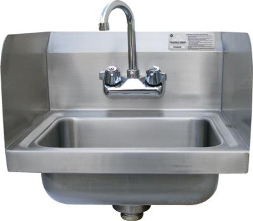 Advance Tabco 7-PS-EC-SP Hand Sink with Side Splash, Wall Mount, 17" x 15 1/4" x 13" O.A. Height