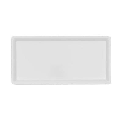 Arcata 922361 Melamine Rectangular Platter, White, 13-3/4" x 6-3/4"