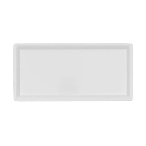 Arcata 922361 Melamine Rectangular Platter, White, 13-3/4" x 6-3/4"