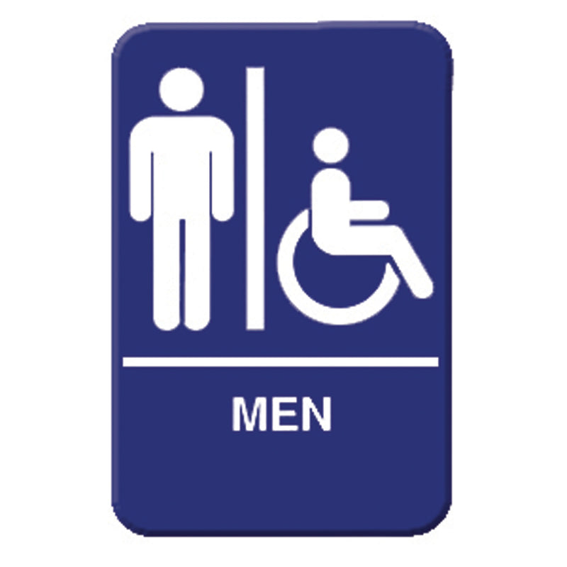 Thunder Group PLIS6914BL Mens Handicapped Accessible Restroom Sign