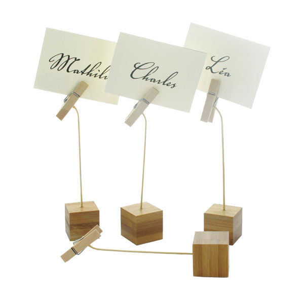 Amuse Bouche "NAK" Sign Clip w/ Bamboo Base, Pack of 12