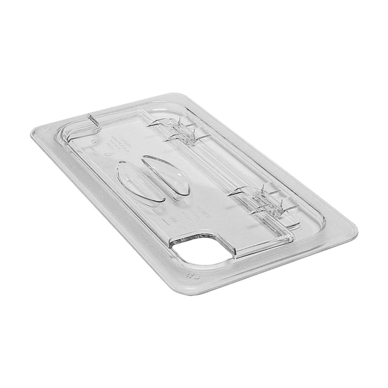 Cambro 30CWLN135 Camwear Notched Food Pan Flip Lid, Clear, 1/3 Size