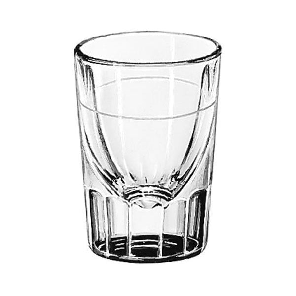 Libbey 5126/A0007 Fluted Whiskey / Shot Glass w/ Cap Line, 2 oz., Case of 12
