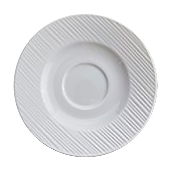 Alani 024482 Embossed Saucer for Stacking Coffee Cup, 6-1/4", Case of 24