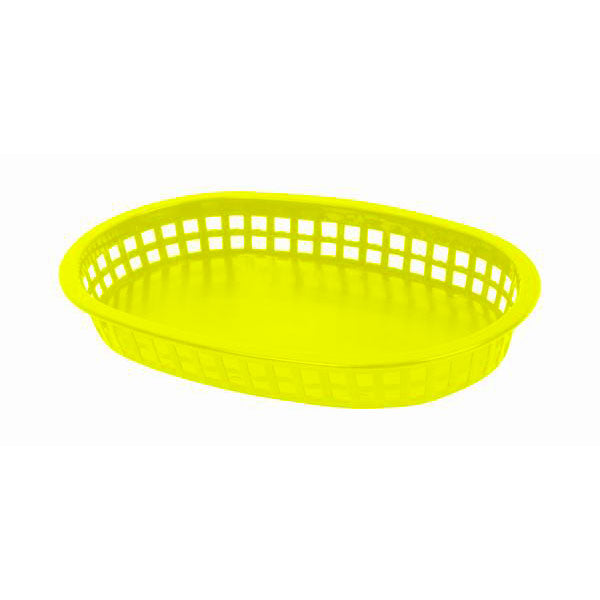 Oval Fast Food Basket, Yellow, 10-3/4" x 7", Pack of 12