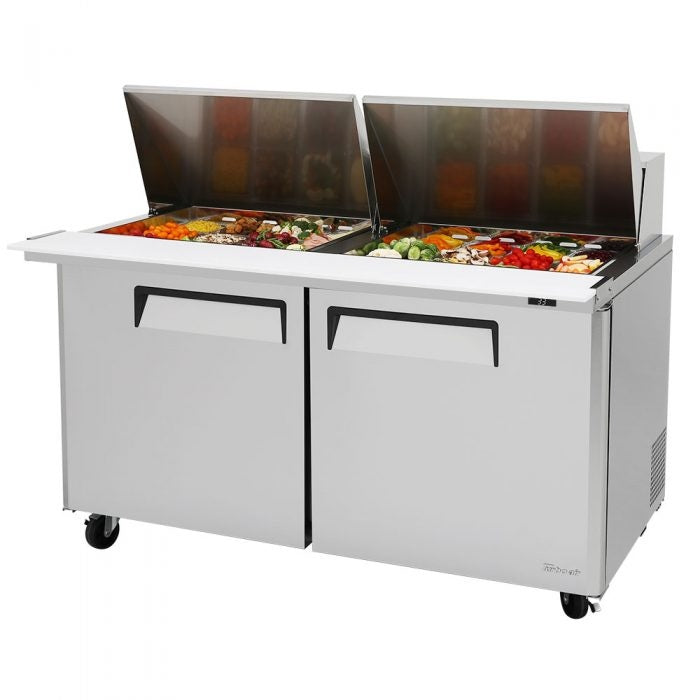 Turbo Air MST-60-24-N M3 Series Solid 2 Door Sandwich / Salad Refrigerated Prep Table, 60"