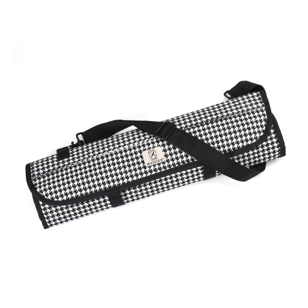 Mercer M30007HT Cutlery Knife Roll / Bag, 7 Pockets, Hounds Tooth
