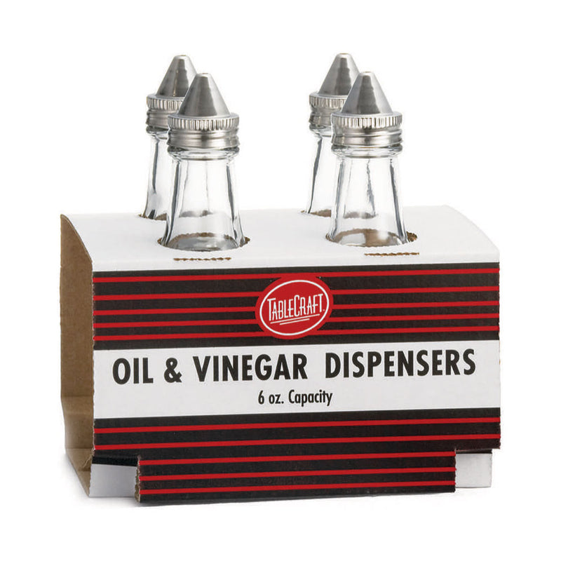 Tablecraft C600-4 Oil & Vinegar Dispensers, 6 oz., Pack of 4
