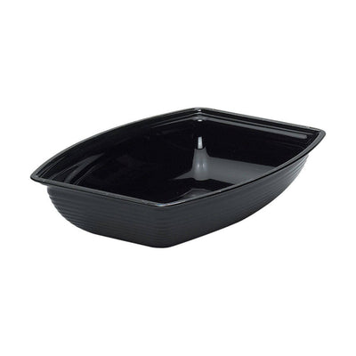 Cambro RSB912CW110 Rectangular Ribbed Serving Bowl, Black, 2.9 qt.