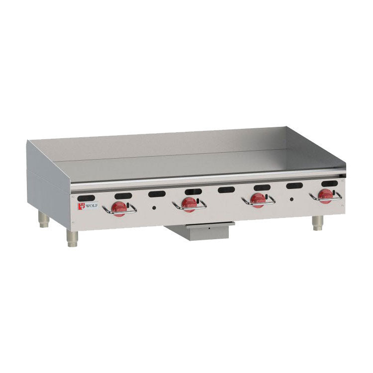 Wolf AGM48-101 Heavy Duty Countertop Griddle, Natural Gas, 4 Burners, 48"