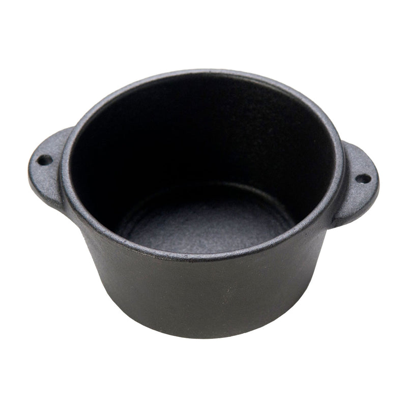 Arcata 080580 Cast Iron Round Souffle Pot, Black, 5.75 oz.