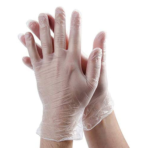 Clear Vinyl Gloves, X-Large, Lightly Powdered, Box of 100