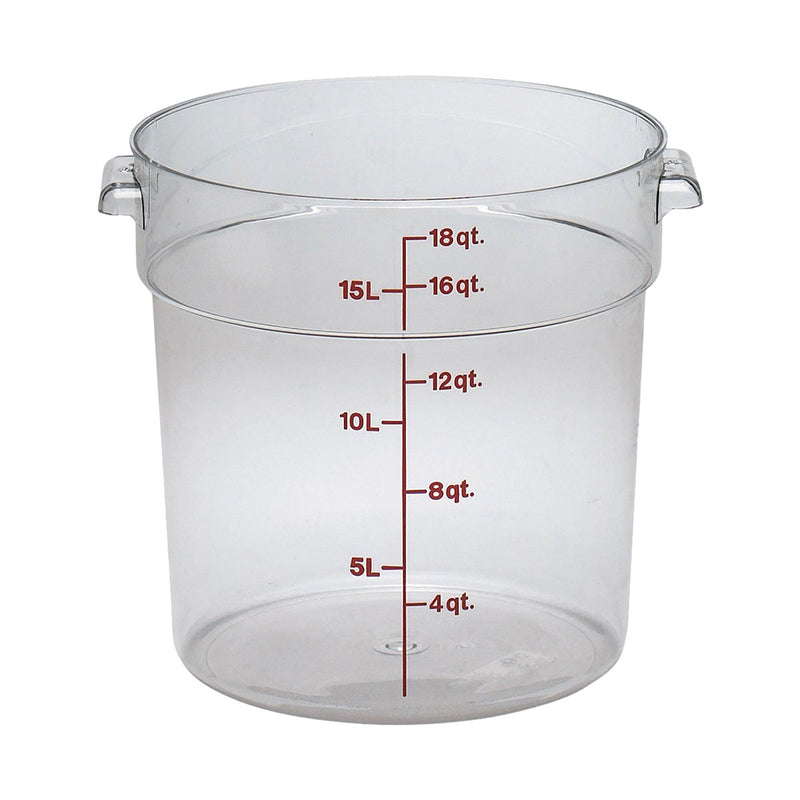 Cambro RFSCW18135 Camwear Round Storage Container, Clear, 18 qt.