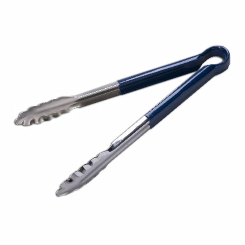 Culinary Essentials 859293 Coated Utility Tongs, Blue, 12"