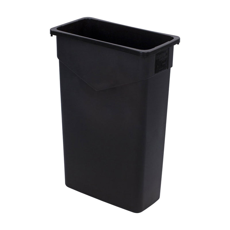 Carlisle 34202303 Trimline Waste Container Trash Can, Black, 23 gal.