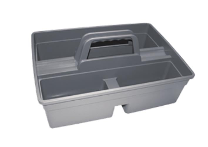3 Compartment Janitorial Caddy, Gray