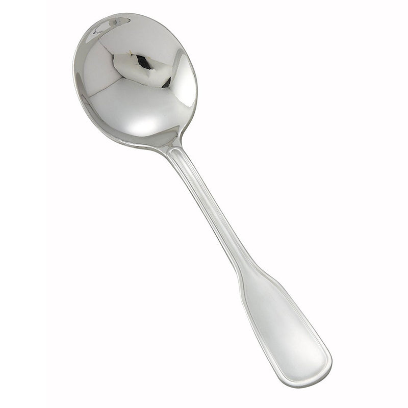 Winco 0033-04 Oxford Bouillion Spoon, 18/8 Stainless Steel, Pack of 12