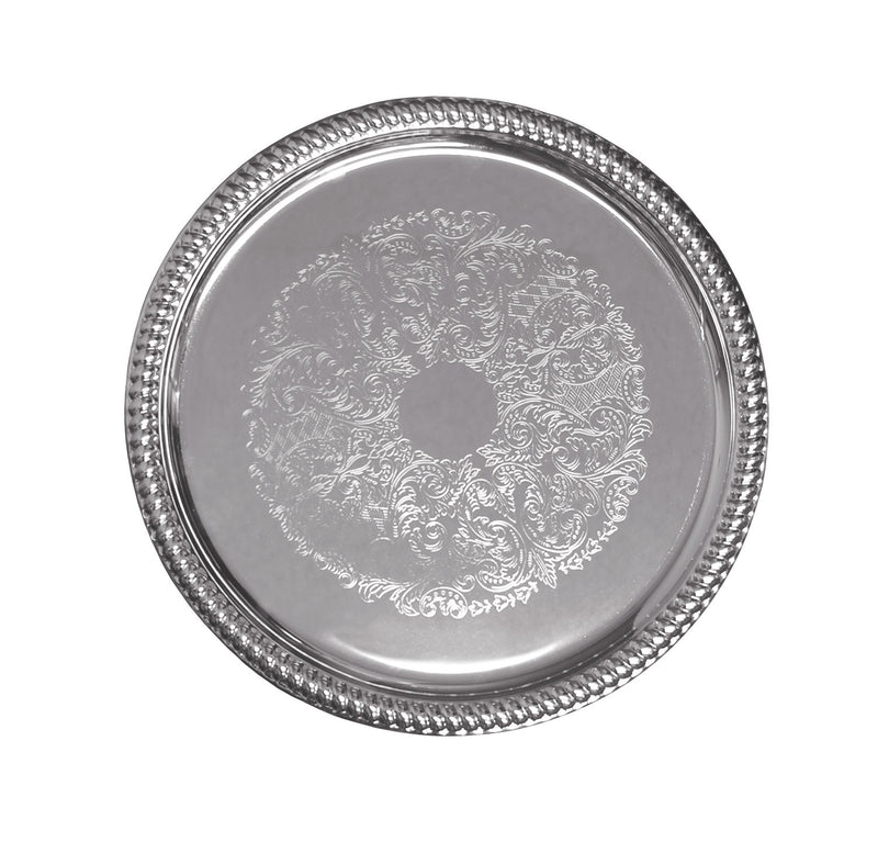 Round Tray, Chrome Plated, 14"