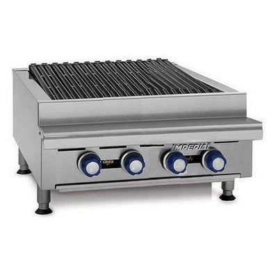 Imperial IRB-24 Gas Countertop Charbroiler, Radiant, 4 Burners, 24"