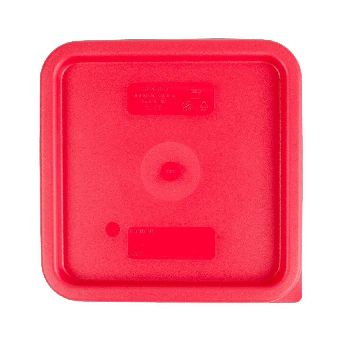 Culinary Essentials by Cambro CamSquare Storage Container Lid, Winter Rose, 6 & 8 qt.