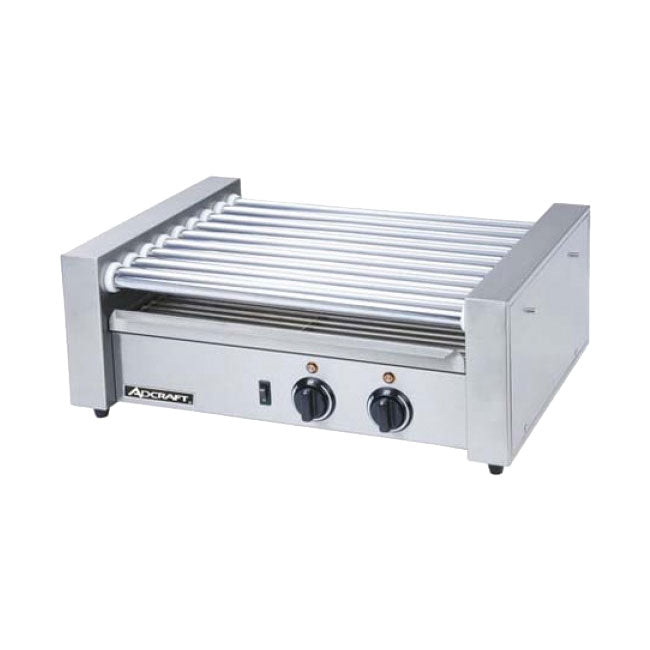 Adcraft RG-09 Stainless Steel Roller-Type Hot Dog Grill