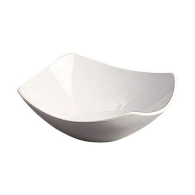 American Metalcraft SQND9 Square Ceramic Bowl, White, 9"