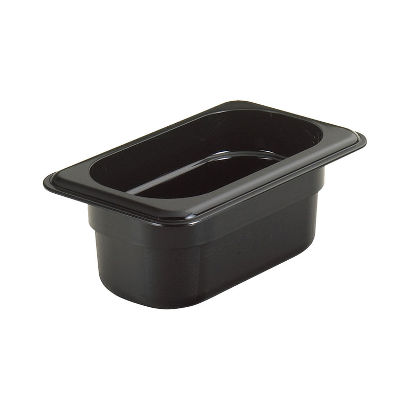 Cambro 92CW110 Camwear 1/9 Size Food Pan, Black, 2-1/2" Deep