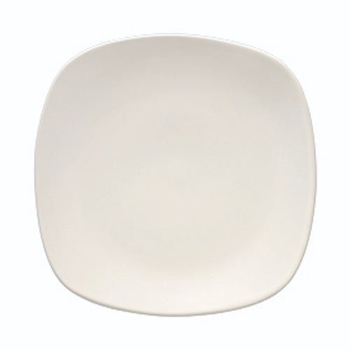 Ziena 020690 Stoneware Square Plate, Cream, 9" x 9", Case of 12
