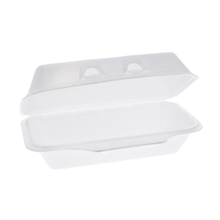 Vented Foam 1-Compartment Takeout Container, 8.75" x 4.5" x 3", Case of 250
