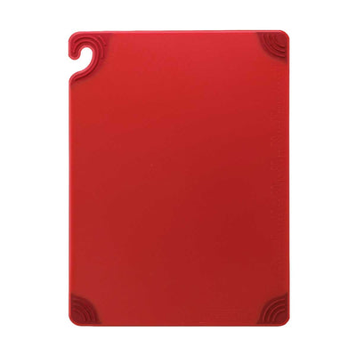 San Jamar CBG182412RD Saf-T-Grip Cutting Board, Red, 18" x 24" x 1/2"