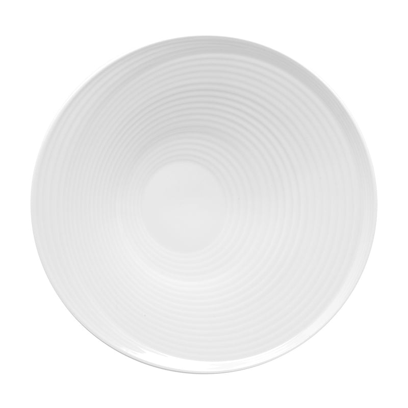 Vista Alegre 025034 O! Moon Concave Porcelain Lunar Plate, White, 10-5/8", Case of 4