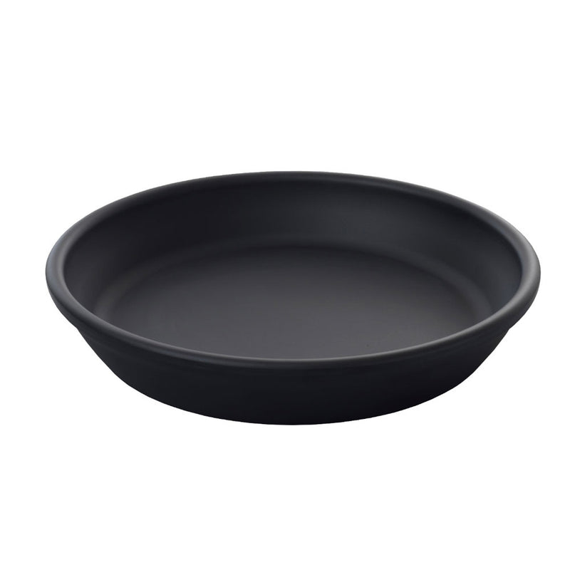 Tria 991001 Melamine Round Platter, Black, 8-5/8", Case of 12
