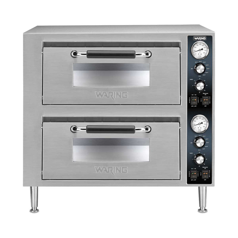 Waring WPO750 Countertop Pizza Oven, 2 Deck, 240V, 3200 Watts
