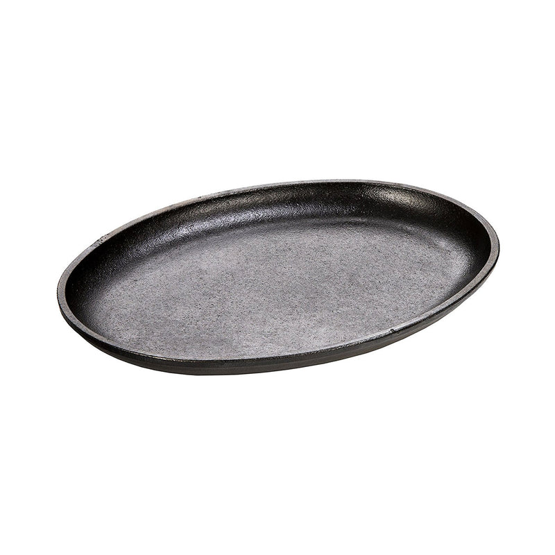 Lodge LOSH3 Handless Oval Cast Iron Serving Griddle, Seasoned, 10" x 7-1/2"