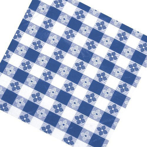 Winco TBCS-52B Square Flannel Tablecloth, Blue, 52" x 52"