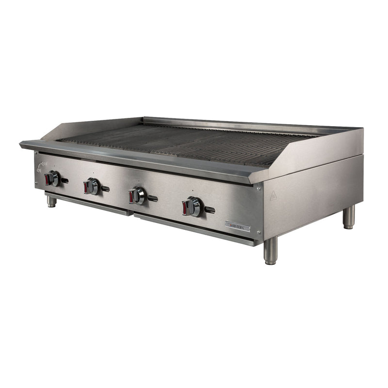 Kintera KCBR48 Gas Economy Countertop Charbroiler, Radiant, 4 Burners, 48"