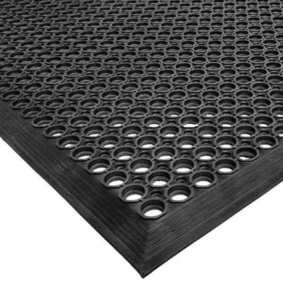Cactus Mat 2530-C5 VIP Topdek Junior Rubber Floor Mat, Black, 3' x 5'