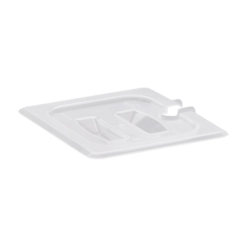 Cambro 60PPCHN190 Translucent Notched Food Pan Lid w/ Handle, 1/6 Size