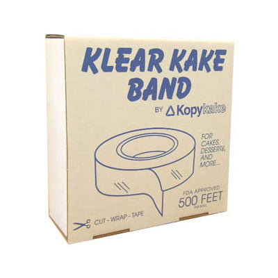 Kopykake KB500 Clear Collar Cake Band Pastry Ribbon, 2.5", 500' per box