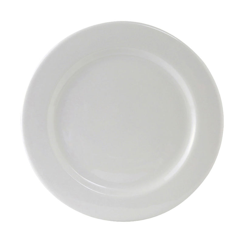 Tuxton ALA-104 Alaska Plate, Porcelain White, 10-1/2", Pack of 6