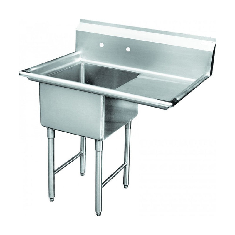 GSW SEE18181R Stainless Steel Single Compartment Sink w/ Right Drain Board, 39-1/8" x 24" x 45"