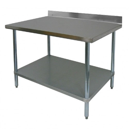 GSW WT-PB3048 Premium Stainless Steel Work Table w/ Rear Upturn, 48" x 30"