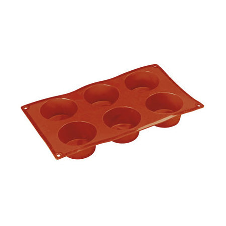 Paderno 47742-08 Non-Stick Silicone Muffin Mold, Sheet of 6, 2-3/4"