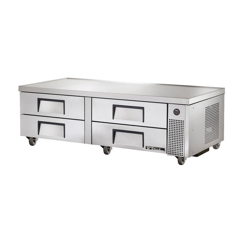 True TRCB-72 Four-Drawer Refrigerated Chef Base, Flat Top, 72"
